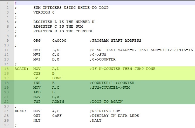 Sum Integers using WHILE-DO LOOP Ver. 1